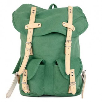 Essl HIKING 15 L Rucksack mit Lederelementen, grün