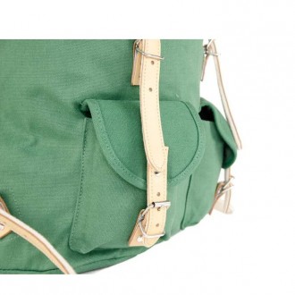 Essl HIKING 15 L Rucksack mit Lederelementen, grün