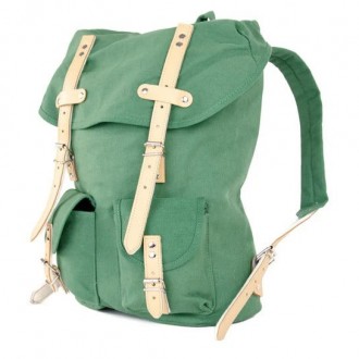 Essl HIKING 15 L Rucksack mit Lederelementen, grün