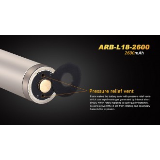 Ersatz-Akku Fenix 18650 2600 mAh (Li-Ion)